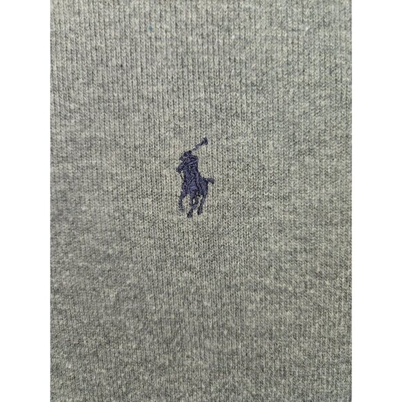 Polo Ralph Lauren Mens Gray Quarter-Zip Pullover Sweater XXL Cotton - Picture 6 of 7